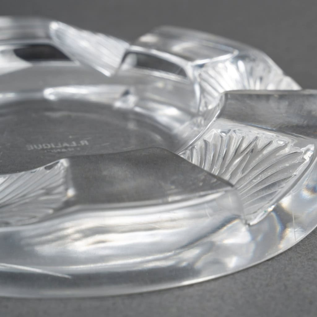 1928 René Lalique – Cendrier Art Déco Cuba Verre Blanc 6