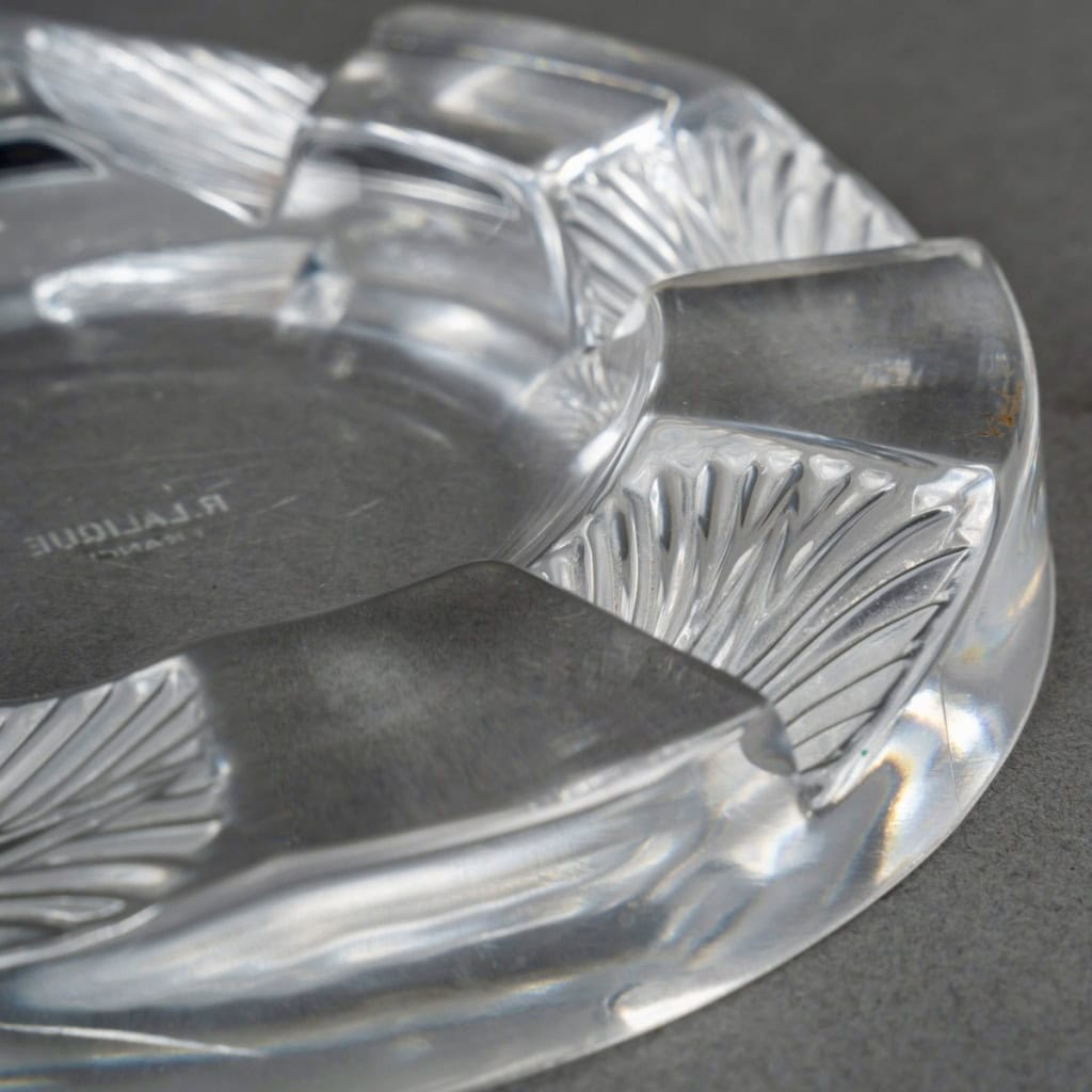 1928 René Lalique – Cendrier Art Déco Cuba Verre Blanc 7