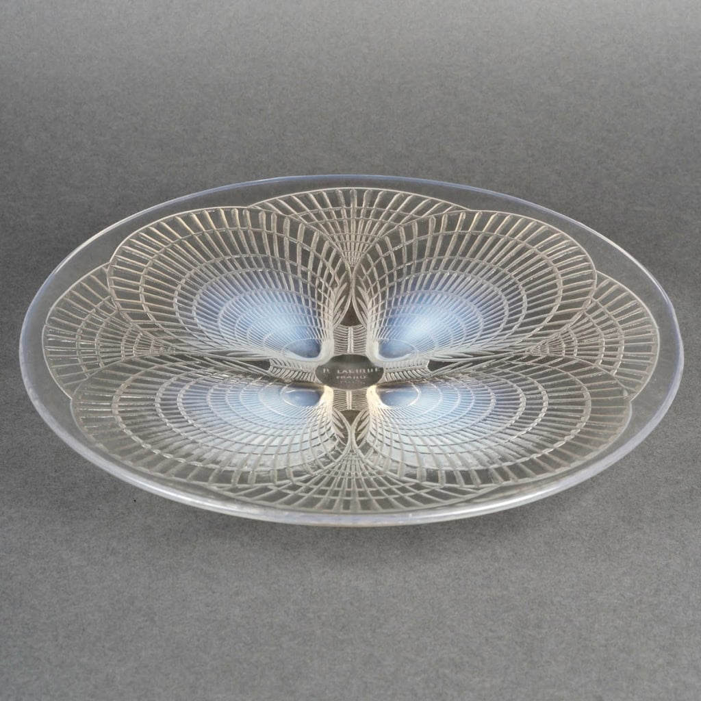 1924 René Lalique – Assiette Plat Coquilles Verre Opalescent 3