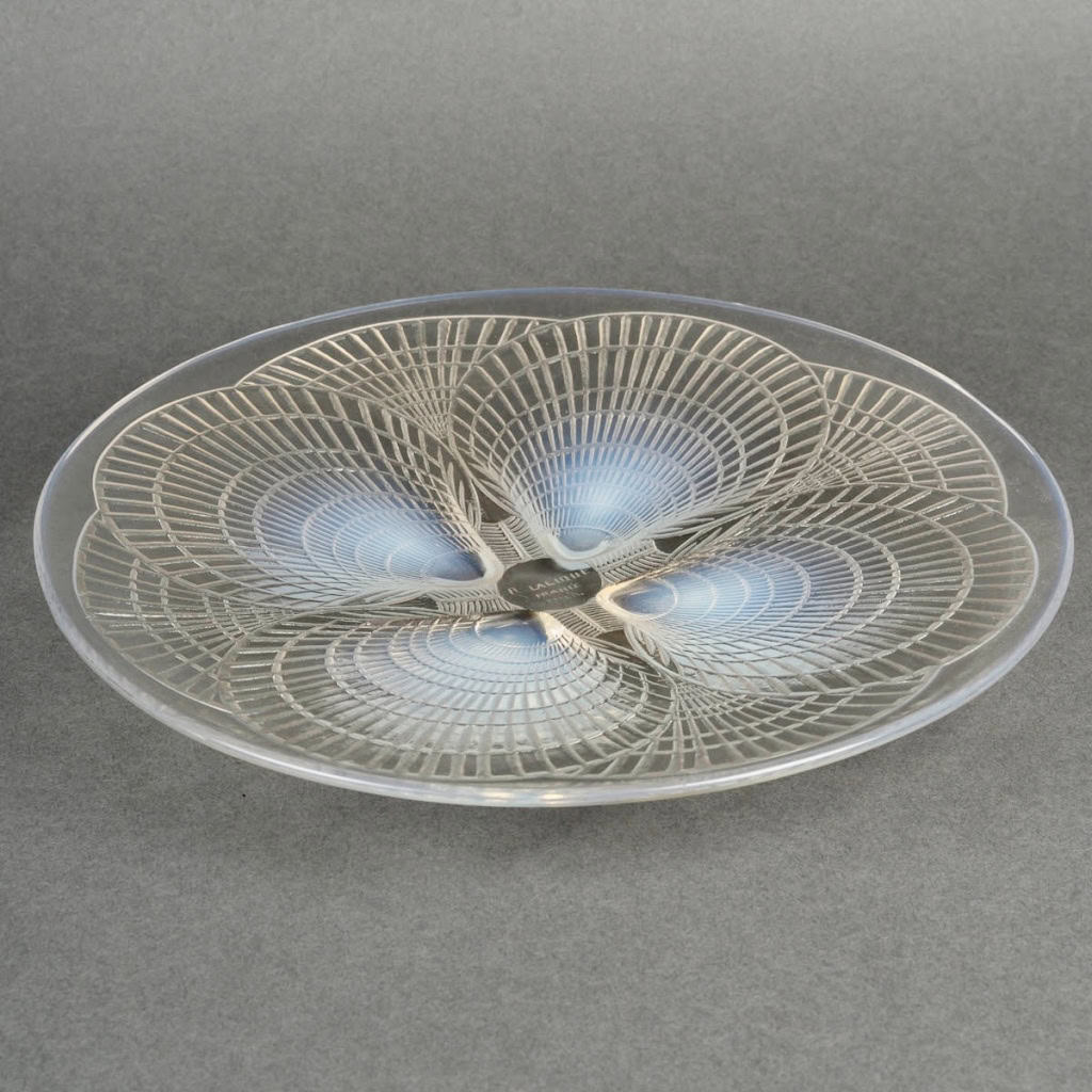 1924 René Lalique – Assiette Plat Coquilles Verre Opalescent 4