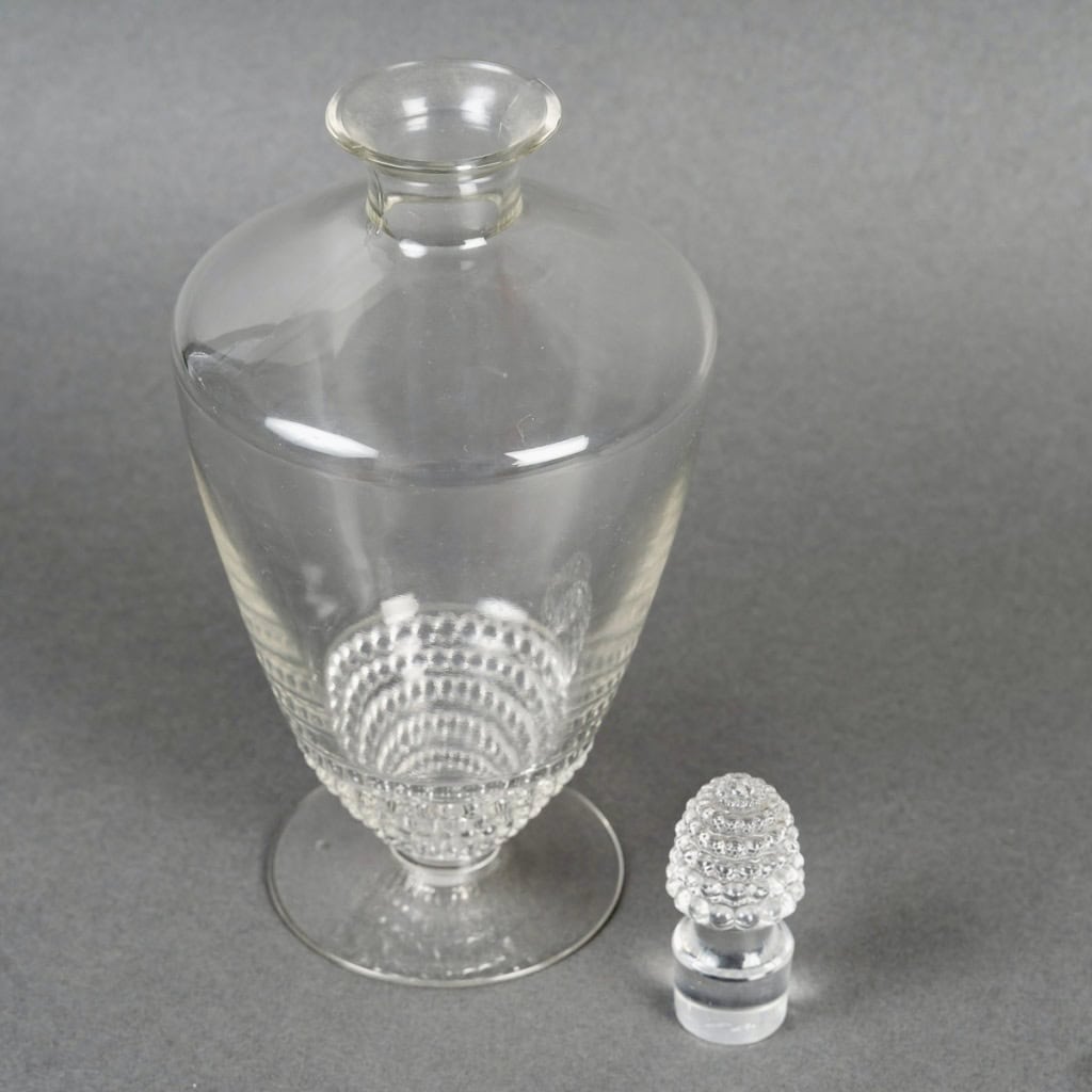 1930 René Lalique – Carafe Art Déco Nippon Verre Blanc 4