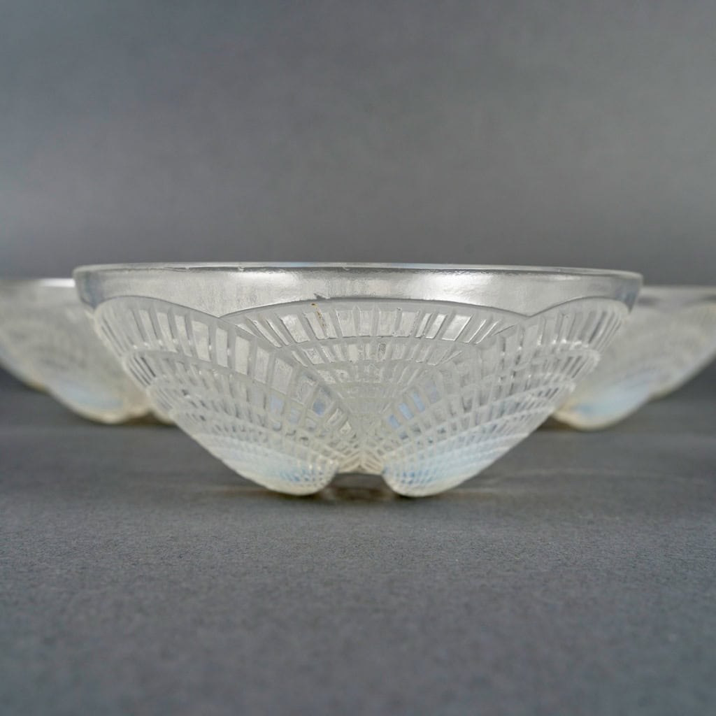 1924 René Lalique – 6 Bols Coquilles Verre Opalescent 5