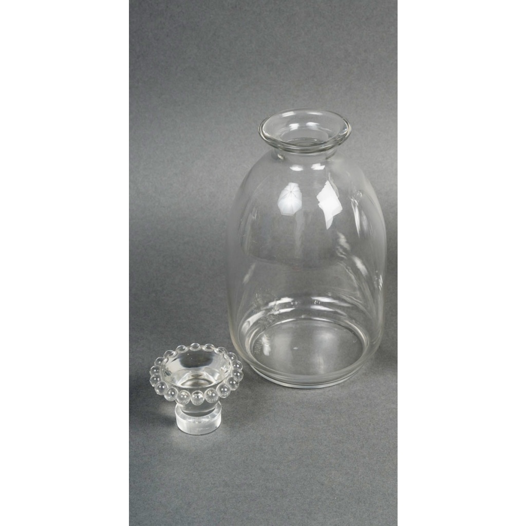 1935 René Lalique – Carafes Art Déco Boules Verre Blanc 6