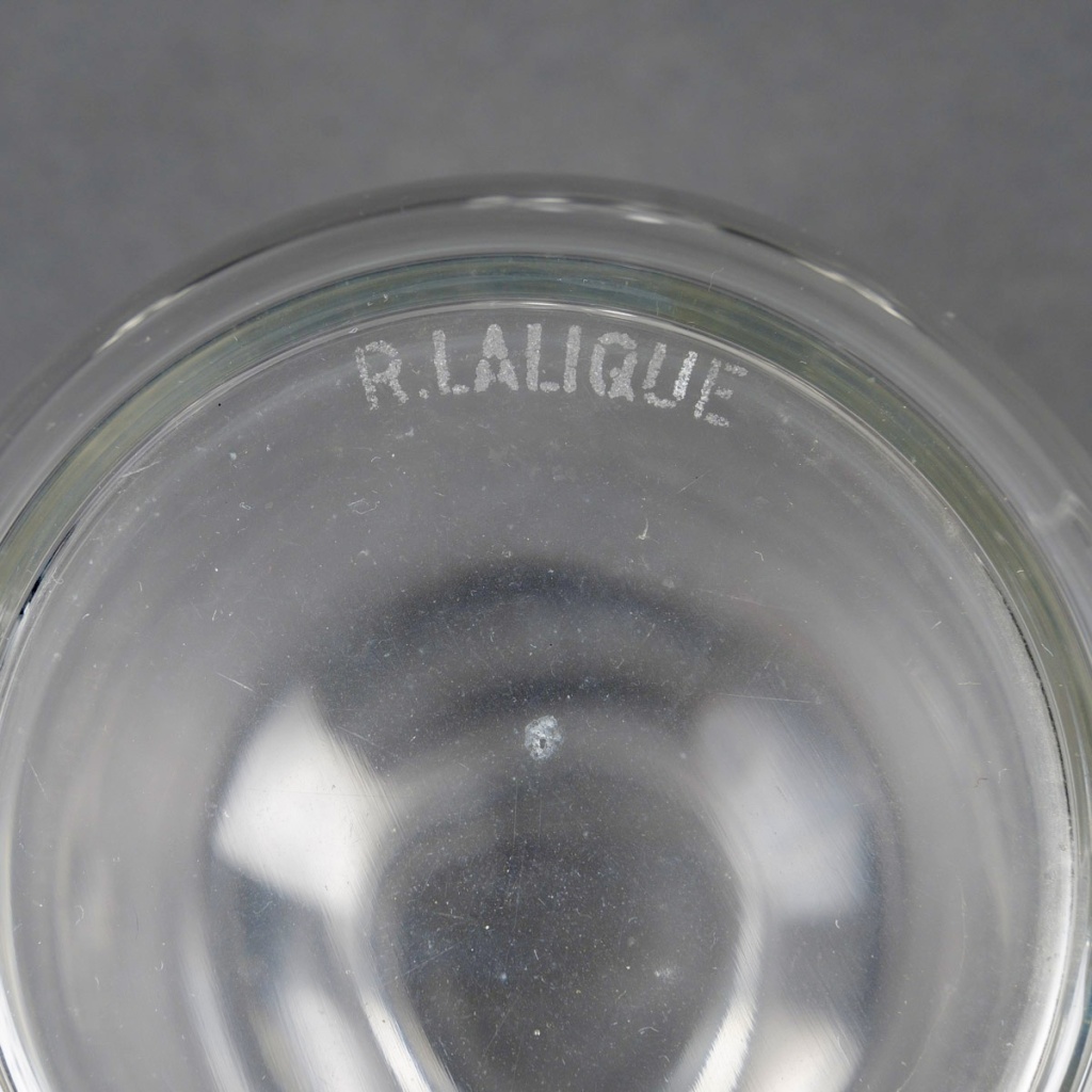 1935 René Lalique – Carafes Art Déco Boules Verre Blanc 8