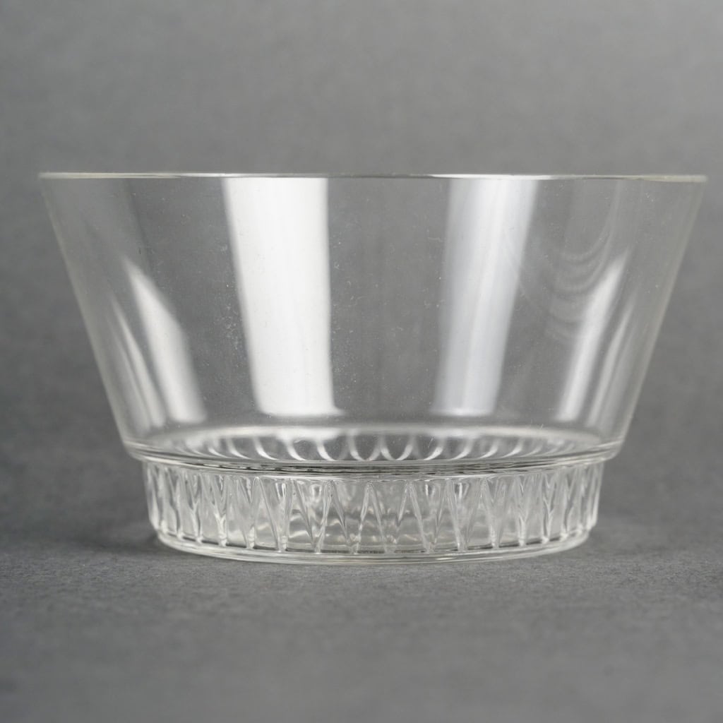 1933 René Lalique – Service Art Déco Bourgueil Verre Blanc – 8 Bols + 8 Assiettes 6