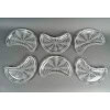 1924 René Lalique – 6 Assiettes à Salade Pissenlit Verre Blanc 12