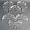 1924 René Lalique – 6 Assiettes à Salade Pissenlit Verre Blanc 15