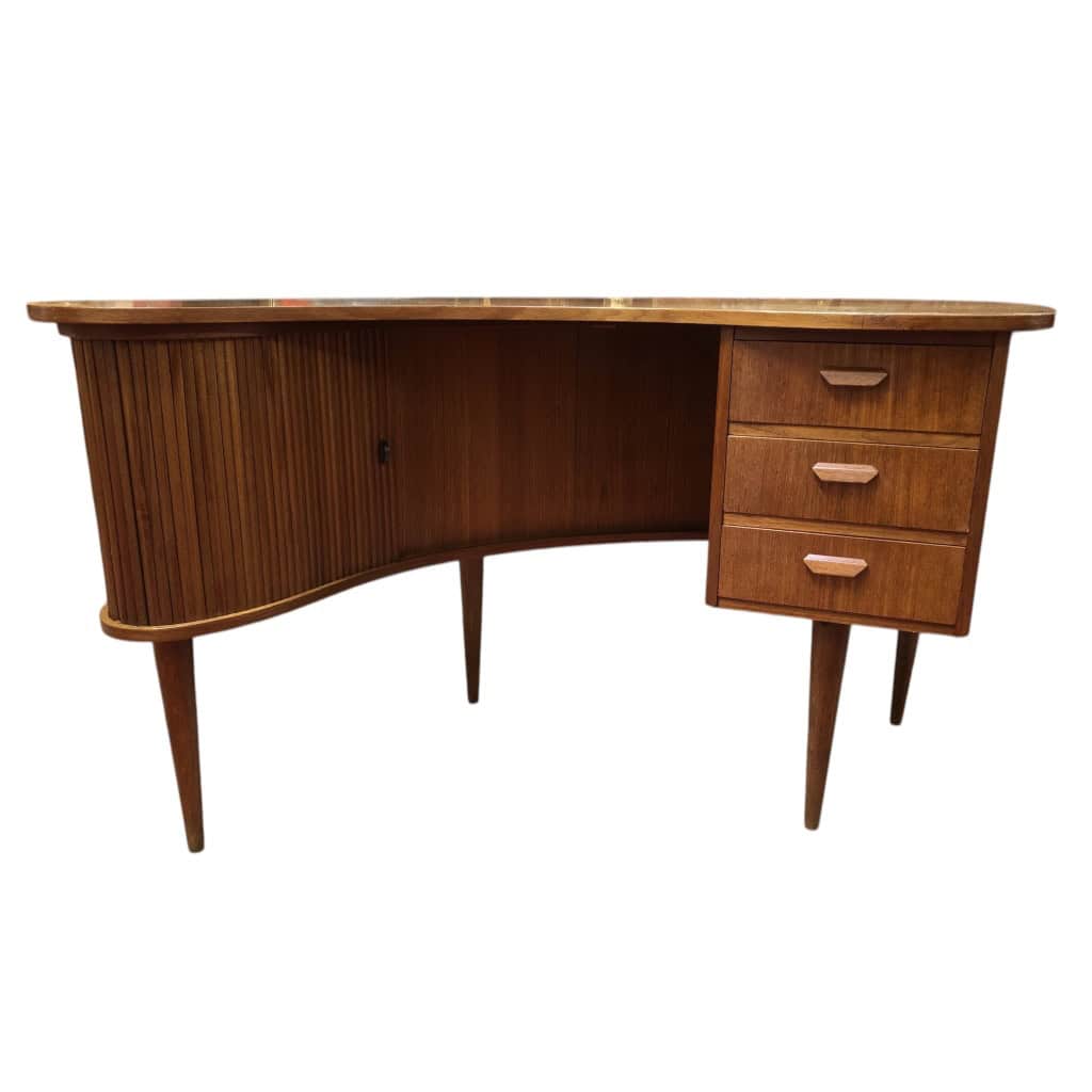 BUREAU Scandinave vintage en teck à deux compartiments bar conçu par Kaï Kristiansen. 13