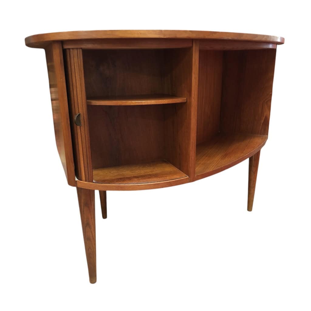 BUREAU Scandinave vintage en teck à deux compartiments bar conçu par Kaï Kristiansen. 7