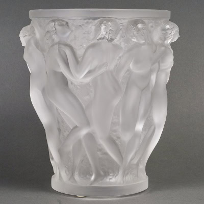 Lalique France – Vase Bacchantes Cristal Blanc