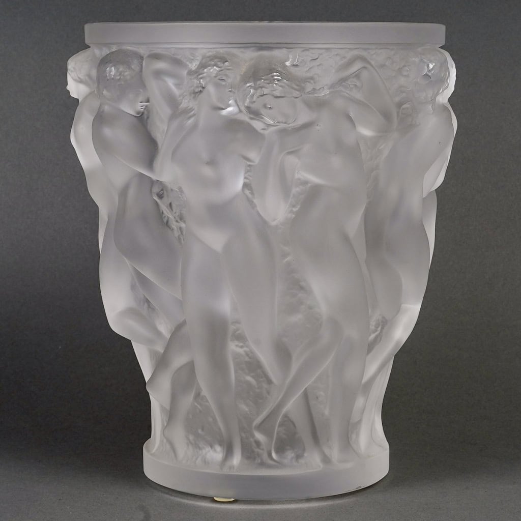 Lalique France – Vase Bacchantes Cristal Blanc 4