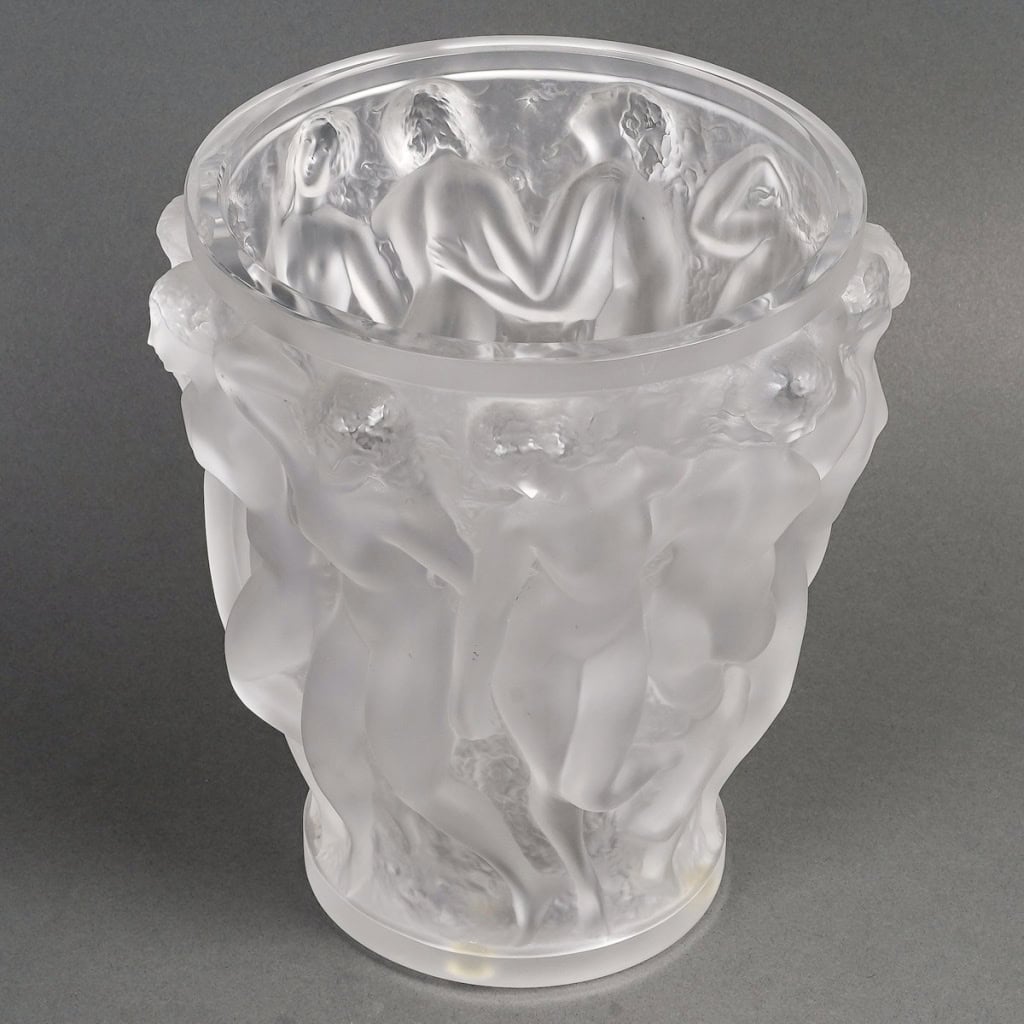 Lalique France – Vase Bacchantes Cristal Blanc 5