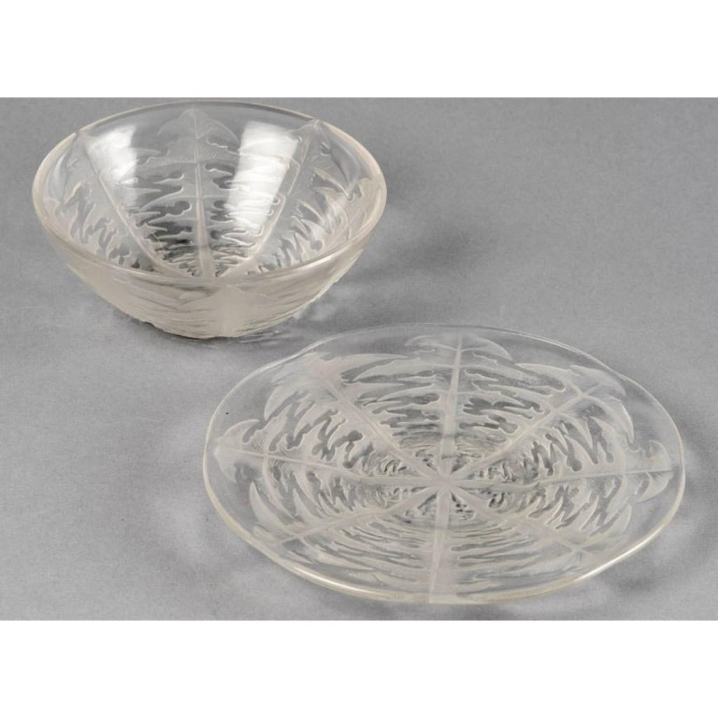 1921 René Lalique – Service Pissenlit 10 Assiettes 10 Bols Verre Blanc 6