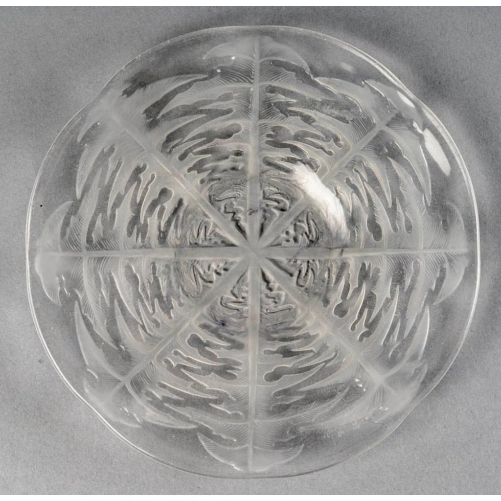 1921 René Lalique – Service Pissenlit 10 Assiettes 10 Bols Verre Blanc 7