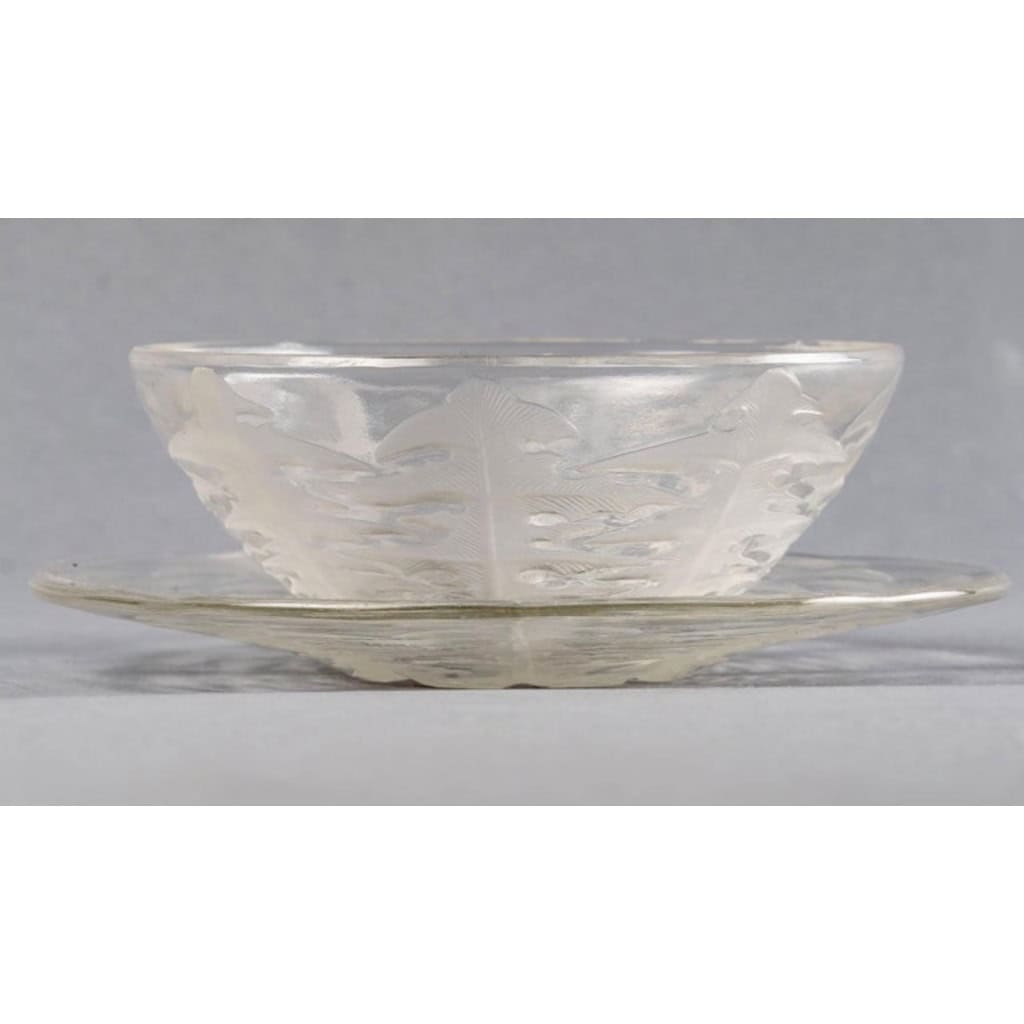 1921 René Lalique – Service Pissenlit 10 Assiettes 10 Bols Verre Blanc 5