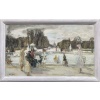 MACAVOY Edouard Georges Paris le jardin des Tuileries Huile sur toile signée Certificat d’authenticité 11