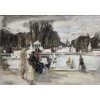 MACAVOY Edouard Georges Paris le jardin des Tuileries Huile sur toile signée Certificat d’authenticité 16