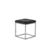 Maison Jansen. Tabouret en aluminium brossé et cuir noir. Années 1970. LS6177171B 9