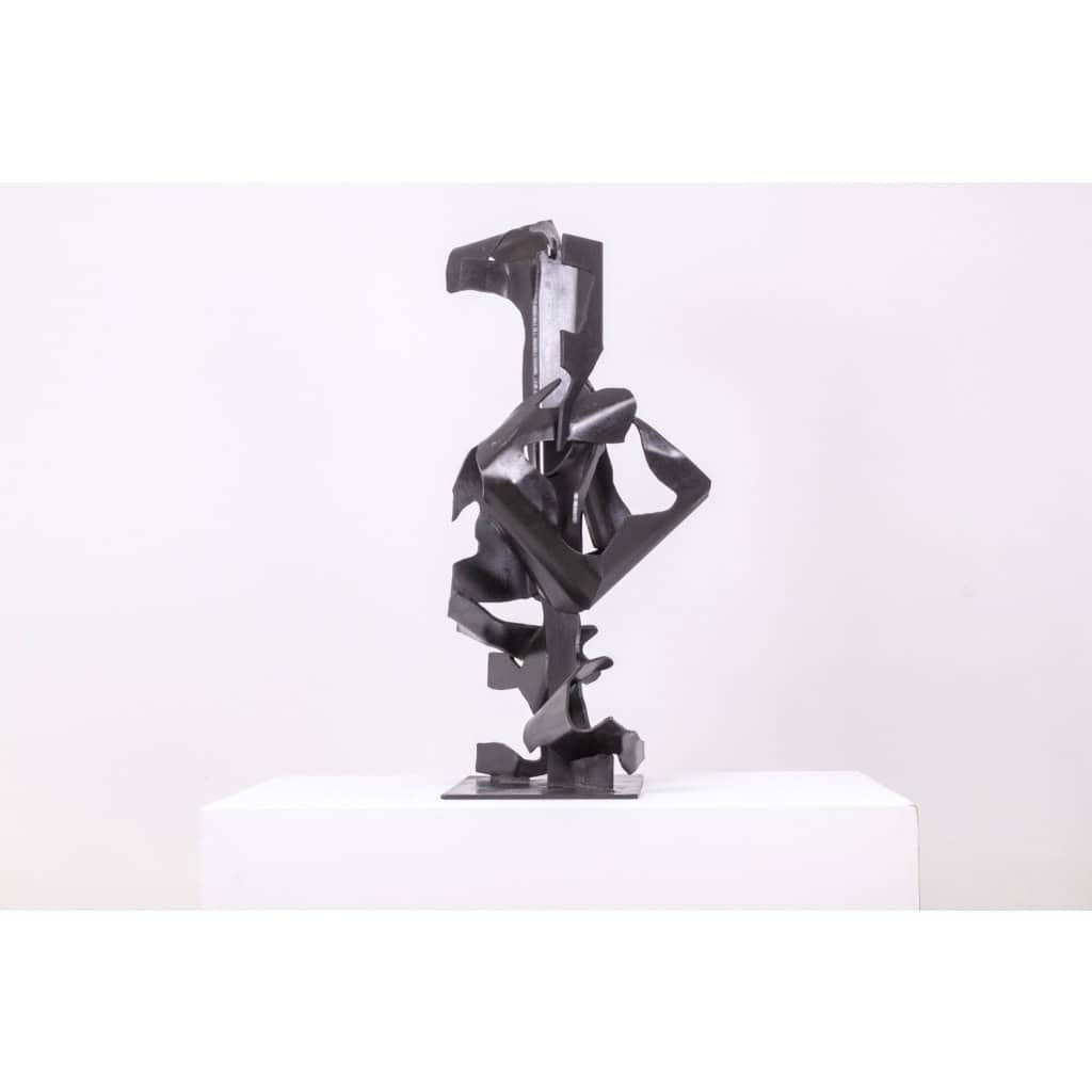 Jean Campa. Sculpture verticale en métal patiné. Années 1980. LS62151309P 5