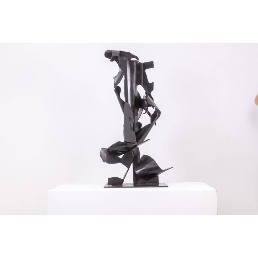 Jean Campa. Sculpture verticale en métal patiné. Années 1980. LS62151309P 6