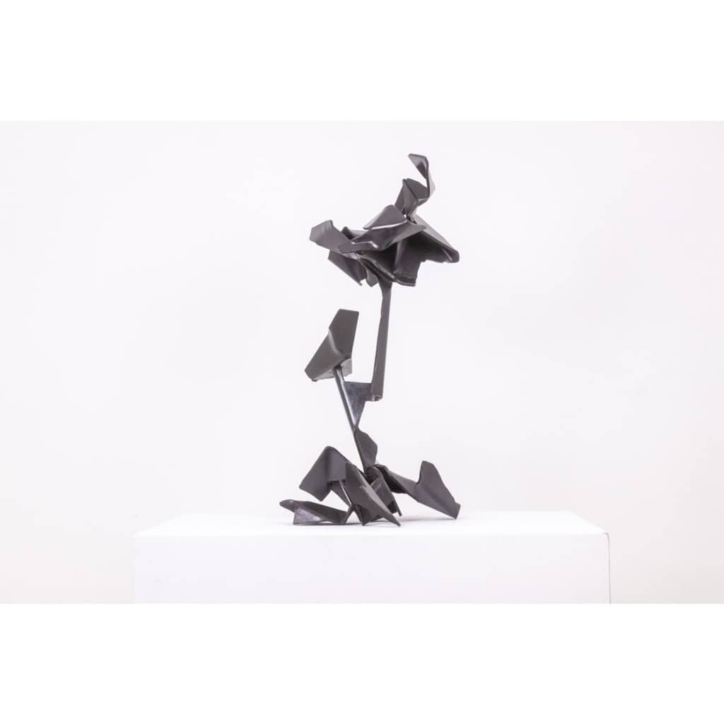 Jean Campa. Sculpture géométrique en métal poli. Années 1980. LS62141309P 5