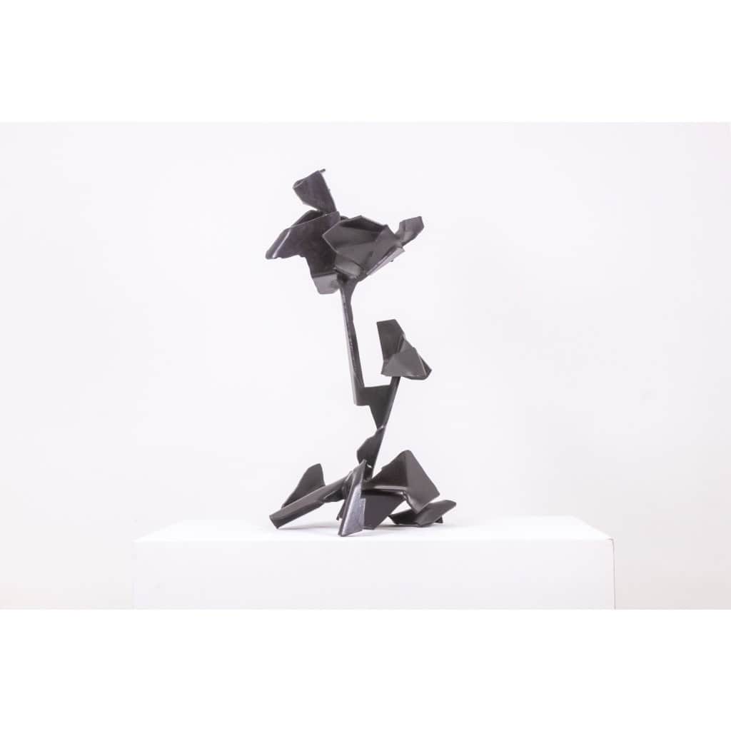 Jean Campa. Sculpture géométrique en métal poli. Années 1980. LS62141309P 7