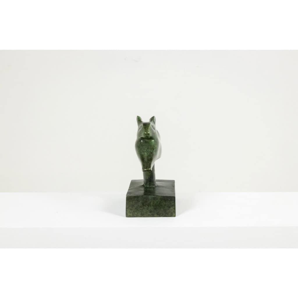 François Pompon. « Lapin courant », bronze, tirage de 2006. LS62003008B 4