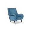 Fauteuil en velours bleu, piètement en hêtre. Années 1950. LS4410409A 14