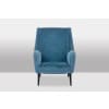 Fauteuil en velours bleu, piètement en hêtre. Années 1950. LS4410409A 15