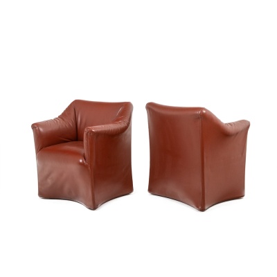 Mario Bellini pour Cassina. Paire de fauteuils « Tentazione ». Circa 1973. LS6278856T 3