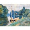 PINOT Albert La Seine à Argenteuil en 1926 Huile sur toile signée datée titrée Certificat d’authenticité 23