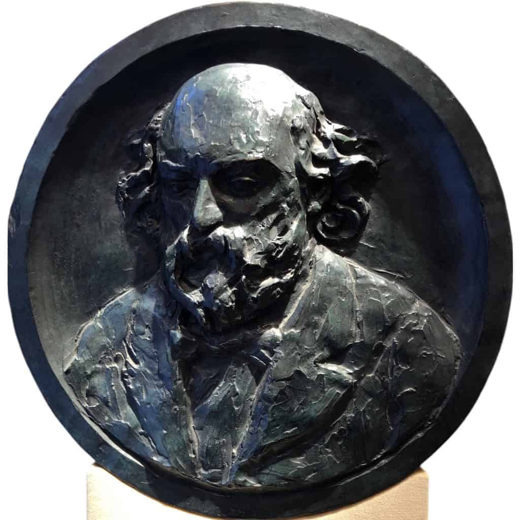 Portrait De Cézanne Par Renoir / Guino Bronze XXème Siècle Double Certificat d’authenticité 10