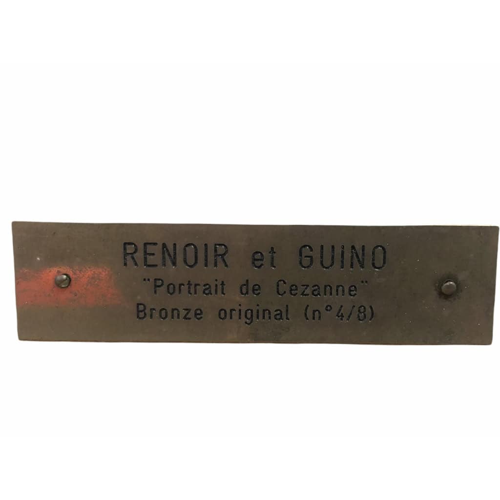 Portrait De Cézanne Par Renoir / Guino Bronze XXème Siècle Double Certificat d’authenticité 8