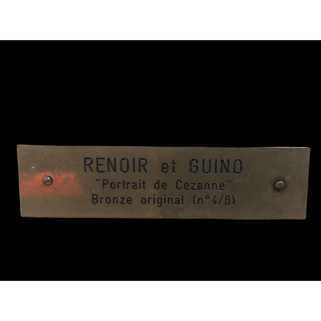 Portrait De Cézanne Par Renoir / Guino Bronze XXème Siècle Double Certificat d’authenticité 7