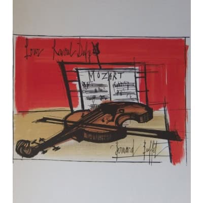 Nature morte au Violon par Bernard Buffet