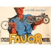 Affiche Originale, Jacques et Pierre Bellenger, Favor, Cycles, Vélomoteurs, Motos, Motocycle, Mobylette, Bécane, Bicyclette, Vélo, Deux Roues, Motard, Biker, Pilote, Mécanique, Clermont-Ferrand, 1937 10