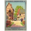 Affiche Tourisme Originale, Alo, Pont-Audemer, Auberge du Vieux Puits, Voyage, Normandie, Petite Venise, Automobile, Colombages, 1922 8