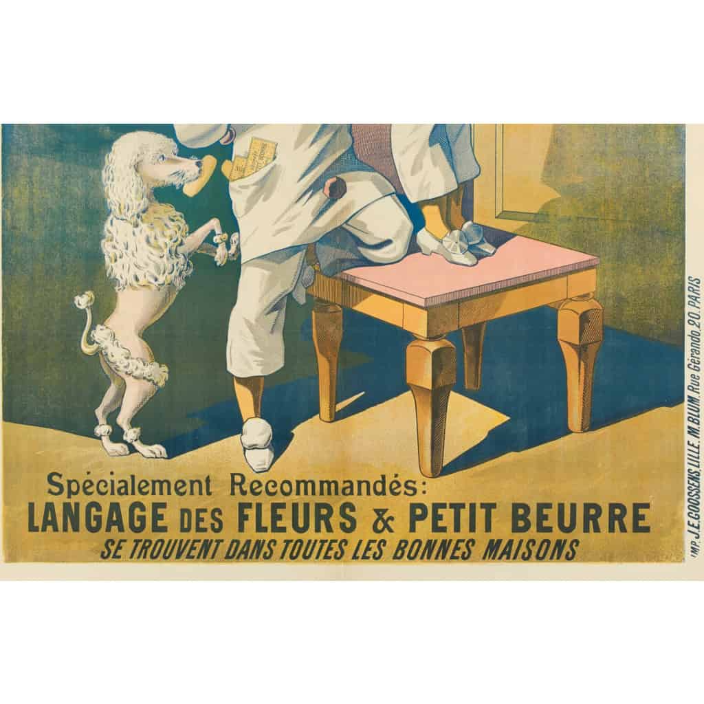 Affiche Originale, Biscuits Georges, Biscuiterie, Biscotte, Boulangerie, Petit Beurre, Pain, Alimentation, Nourriture, Cuisine, Pierrot, Caniche, c.1900 5