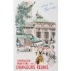 Affiche Tourisme Originale, Albert Brenet, Compagnie Maritime des Chargeurs Réunis, Transport, Voyage, Croisière, Navire, Bateau, Paquebot, Café de la Paix, Opéra, Paris, France, c.1950 7