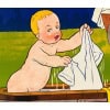 Affiche Originale, Eugène Ogé, Niké, Lessive, Blanchiment, Lavage, Poudre, Savon, Mousse, Linge, Liquide, Laverie, Hygiène, Nettoyage, Toilette, Chemisette, Enfant, Bébé, Caricature, c.1900 9