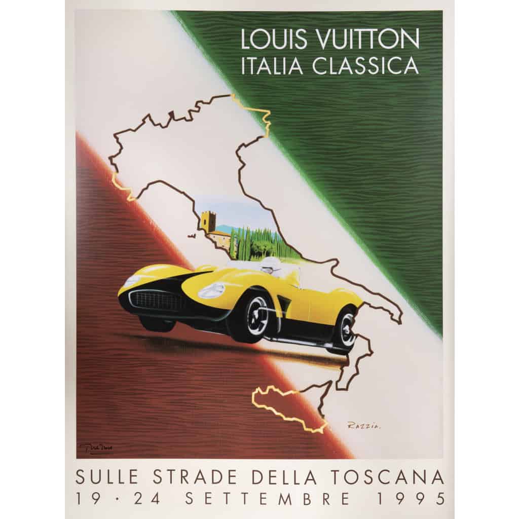 Affiche Originale, Razzia, Concours Automobiles Classiques, Louis Vuitton, Italia Classica, Automobile, Voitures, Rallye, Course, Concours, Italie, Toscane, Botte, 1995 3